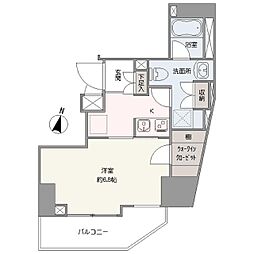 フェルクルールプレスト池袋ウエスト 1Kの間取図画像