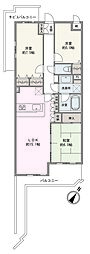 グランコピエ鎌倉由比ガ浜 3LDKの間取図画像