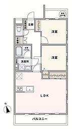 ホーユウパレス藤沢 2LDKの間取図画像