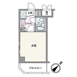 クリオたまプラーザ壱番館 1Kの間取図画像