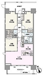 ザ・パークハウス多摩ニュータウン永山 3LDKの間取図画像