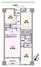 ダイアパレス小田急相模原 3LDKの間取図画像