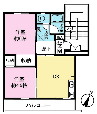 間取り 町田サンハイム 4階/-