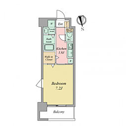 グランフォーレ桜坂ステーションプラザ 1Kの間取図画像