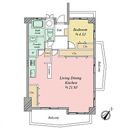 間取図画像 1LDK