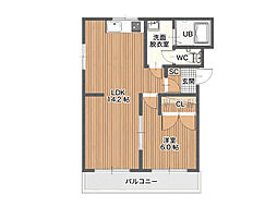グランシャリオ 1LDKの間取図画像
