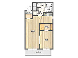 グリーンヒルズ 1LDKの間取図画像