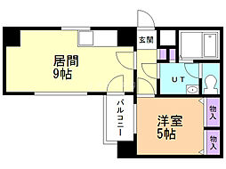 ベルヴィコート豊平4 1LDKの間取図画像
