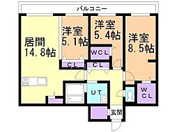 間取図画像 3LDK