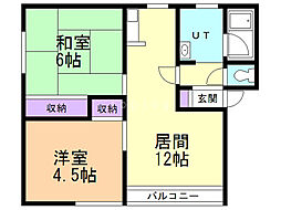 間取図画像 2LDK