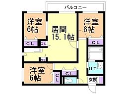 間取図画像 3LDK