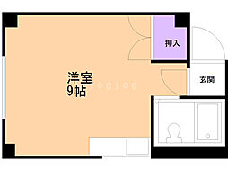 ハイツエイトワン ワンルームの間取図画像