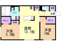 間取図画像 2LDK