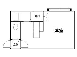 シャンドールサッポロ ワンルームの間取図画像