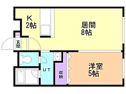 メゾン・ド・ソレイユ 1LDKの間取図画像