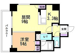 Ｆ114 10階1LDKの間取り