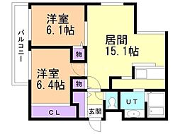 間取図画像 2LDK