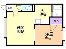間取図画像 1LDK