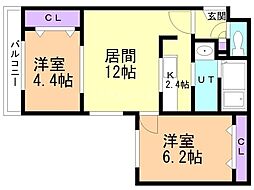 リッシュ平岸 2階