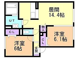 間取図画像 2LDK