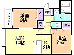 ホワイトハウス 2階/205
