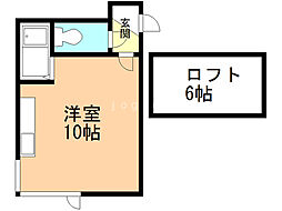 ワイメアテラス ワンルームの間取図画像