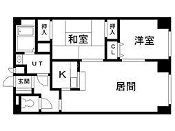 シンシア平岸 2LDKの間取図画像