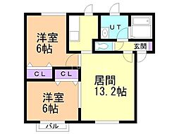 間取図画像 2LDK