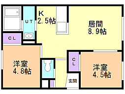 間取図画像 2LDK