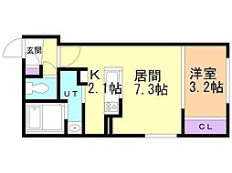 Olive(オリーブ) 1LDKの間取図画像