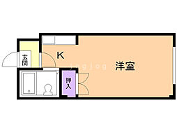 レジデンス田口 1Kの間取図画像