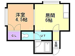 EMINENCE平岸17 1DKの間取図画像