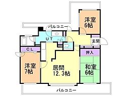 パシフィック福住 3LDKの間取図画像