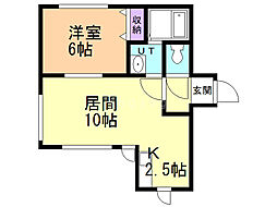福禄寿 1LDKの間取図画像
