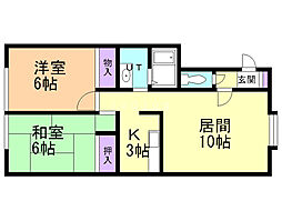 ファミール65 2LDKの間取図画像