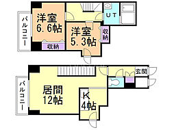 カサトレス・ルナ 2LDKの間取図画像