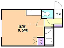 メゾン一刻館 ワンルームの間取図画像