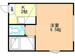 ドリームイン美園 1Kの間取図画像