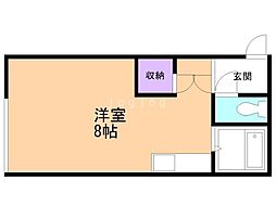 アメリカクラブ ワンルームの間取図画像