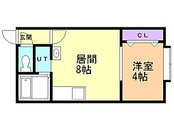 アークコート平岸 1LDKの間取図画像
