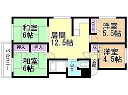 ファミール緑ヶ丘 4LDKの間取図画像