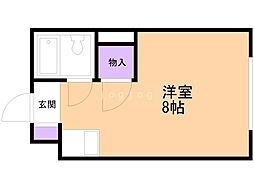 ベル豊平 ワンルームの間取図画像