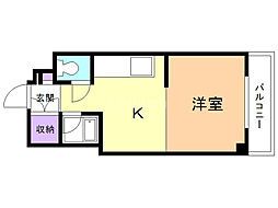 Lハイム豊平公園 1DKの間取図画像
