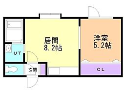 アークコート福住 1LDKの間取図画像