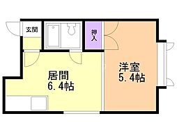 シティハイツ澄川2 1DKの間取図画像