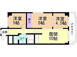 シャトーさわだ 3LDKの間取図画像