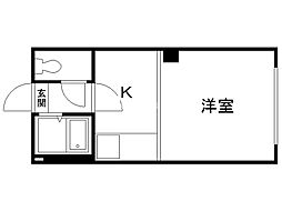 イーストバレーM.S 1Kの間取図画像