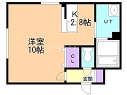 ラフォーレ学園前 1Kの間取図画像