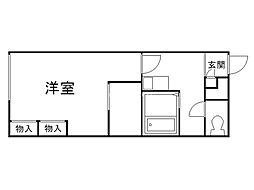 レオパレスアベニュー 1Kの間取図画像