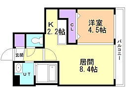 ミュンヘンスクエア1番館 1LDKの間取図画像